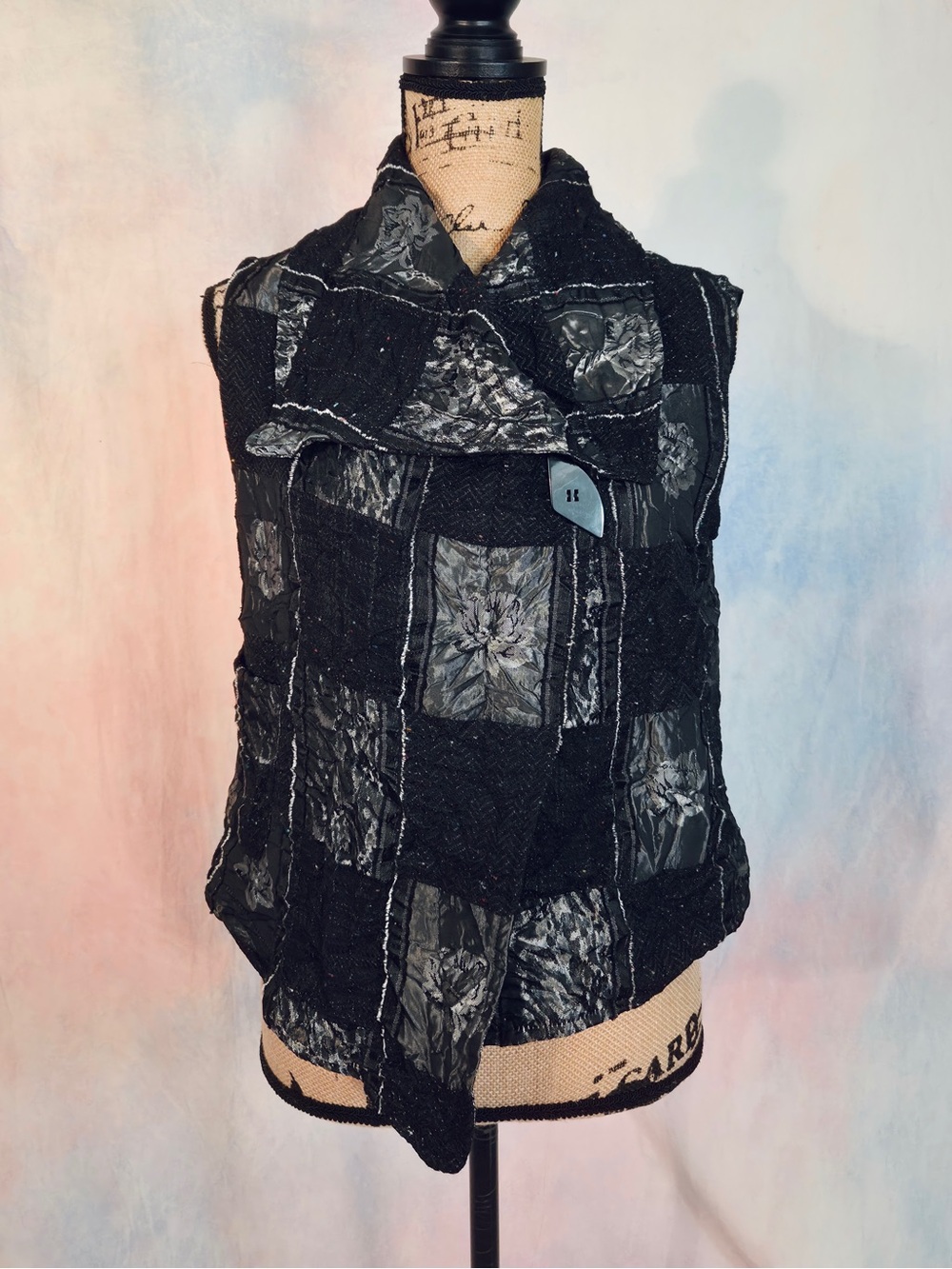 Euro Y2K subversive wrap vest top size small